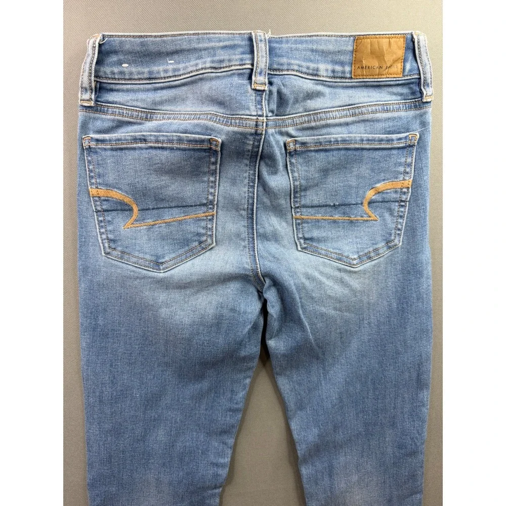 American Eagle Skinny Jeans‎ Womens Blue Light Wash Stretch 25x31